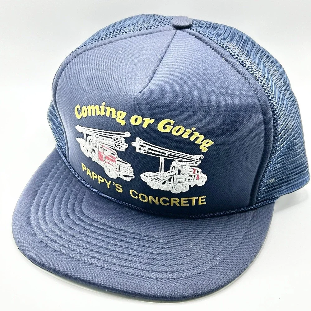 Pappy's Concrete Coming or Going Rope Foam Trucker Hat Cap Snapback Adjustable
